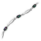 10kt. White Gold, Mystic Topaz & Diamond Bracelet