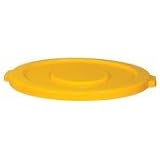 55 Gallon Brute Container Flat Lid - Yellow