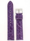 Watchband Genuine Crocodile 18mm Purple