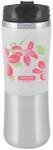 White & Pink Hibiscus Flower 14oz Reusable Stainless Steel Inside Liner Travel Tumbler Mug
