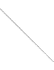 14k Gold White Gold 1mm Spiga Chain 18 Inches