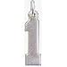 Sterling Silver Charm - Number 1 - Jewelry
