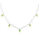 10K White Gold Peridot Cleopatra Necklace