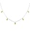 10K White Gold Peridot Cleopatra Necklace