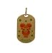 18Kt Yellow Gold Medal with Aries Zodiac Sign Charm (20mm X 13mm/24mm with Bail)