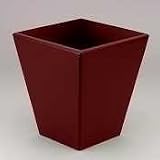 Wood Tones Wastebasket, Square, Wood, Mahogany