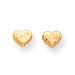 Sardelli - 14kt Gold Satin & Diamond-Cut Puffed Heart Earrings