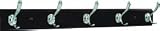 Cherry and Chrome 5 Hook Coat and Hat Rack (Cherry and Chrome) (27H x 4.25 W x 4D)