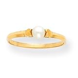 14k 3.25mm Cultured Pearl Childrens Ring - Size 3