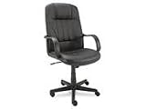 CHAIR,HI BACK,LTHR,BK