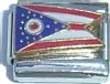 Clearly Charming Ohio State Flag Italian Charm Bracelet Link