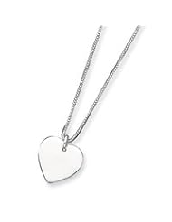 Sterling Silver Heart w/ 18" Box Chain QG949-18"