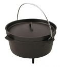 8.5 Quart Capacity Dutch Oven Cast Iron Camping Cooking Pot