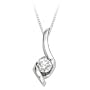 1/4 ct. Diamond Sirena Solitaire Pendant in 14K White Gold