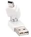 White 360 Angle USB To Mini Adaptor for Imac apple