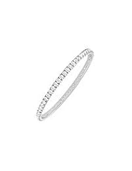 Diamond Eternity Bangle : 18K White Gold - 3.00 CT Diamonds