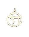 Chai (Hebrew Letter) in Frame, 14K Gold Charm