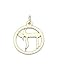 Chai (Hebrew Letter) in Frame, 14K Gold Charm
