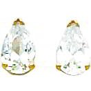 14K Gold Moissanite Pear Earrings