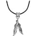 Body Candy Native American Feather Pendant Leather Choker Necklace, 16
