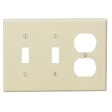 Cooper Wiring 3G 2 Toggles&Duplex Plat-Ivory PJ28V