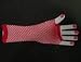 Fishnet glove pair elbow length (Red)