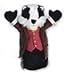 Classic Dressed Badger Puppet