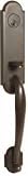 Emtek 4323 US19 Flat Black Richmond Double Cylinder Keyed Entry Tubular One Piece Handleset from the Richmond Collection