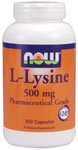L-Lysine by NOW Foods - (500mg - 250 Capsules)