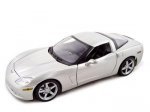 Maisto Die Cast 1:18 Scale Silver 2005 Chevrolet Corvette Coupe
