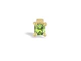 14K Yellow Gold Genuine Square Peridot Pendant
