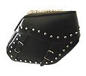 Leather Saddlebags - Motorcycle Saddlebags Leather with Studs 15WX12HX7D SD4044