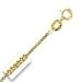 14k Yellow Gold 18 Inch X 1.0 mm Gourmette Chain Necklace - O Ring Clasp