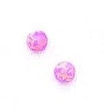 14k Yellow 4 mm Round Pink Opal Friction-Back Stud Earrings