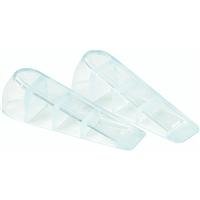 Magic Sliders 4” Translucent Rubber Doorstopper, Multi-Surface Design Great for use at Office, at Home, School, Easy to Install (#80378) – 2 Count
