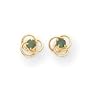 14k Emerald Love Knot Earrings SE590
