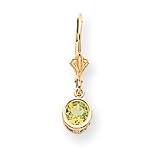 14k 5mm Peridot leverback earring XLB100PE