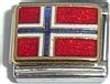 Clearly Charming Norway Flag Italian Charm Bracelet Link