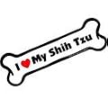 Imagine This Bone Car Magnet I Love My Shih Tzu 2-inch By 7-inch by Imagine This Company