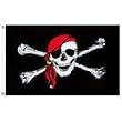 NEW 3x5 Pirate w/ Red Bandana 3 x 5 Jolly Roger Banner