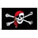 NEW 3x5 Pirate w/ Red Bandana 3 x 5 Jolly Roger Banner
