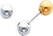 14K Two Tone Gold Reversible Ball Earrings Jewelry