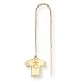 14K Chicago Bears Jersey Threader Earrings
