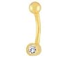 14kt Gold Bezel Set Diamond Belly Ring (.09 ct