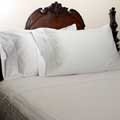 Homespell Egyptian Cotton 400 Thread Count 3 - Pc Sateen Stripe Duvet Cover White (Queen)
