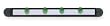 Dakota Designs 2LKH8 Bullentin Bar, 18W In, Cork, Green