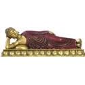 Sleeping Buddha, red finish