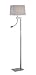 Lite Source LS-81016PS/WHT Fritzi Floor Lamp with Reading Light, Polished Steel with White Fabric Shade