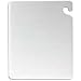 San Jamar CB121812WH Cut-N-Carry Co-Polymer Cutting Board, 18" Length x 12" Width x 1/2" Thick, White