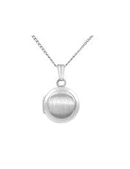 Baby Jewelry - 13" Sterling Silver Round Locket Necklace